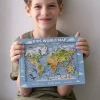 Деревянные Пазлы "Детская карта мира"